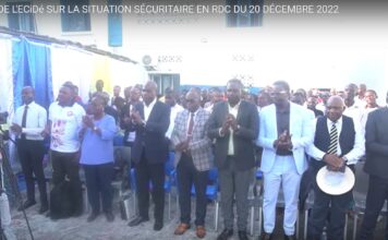 POINT DE L’ECiDé SUR LA SITUATION SÉCURITAIRE EN RDC DU 20 DÉCEMBRE 2022