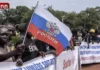 A demonstration in Bangui in support of China and Russia