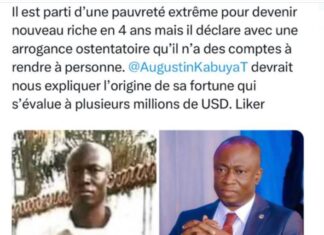 RDC: AUGUSTIN KABUYA DOIT NOUS EXPLIQUER L’ORIGINE DE SA FORTUNE