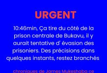 Prison Centrale de Bukavu en feu 🔥 Aujourd’hui Mardi le 25/04/2023