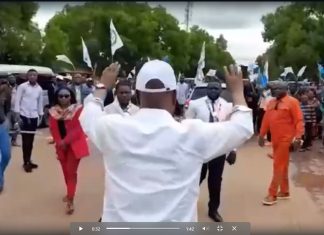 ACCEUIL CHALLEREUX DU PRESIDENT A LUBUMBASHI