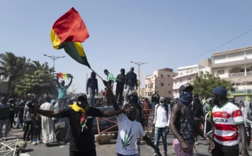 Protesters take to the streets of Dakar against Senegal President Sall