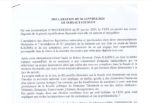 DECLARATION DU 06 JANVIER 2024 – LE SURSAUT CITOYEN