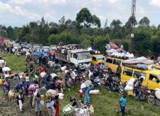 Dans l’est de la RDC, les bombardements du M23 ont vidé Sake de ses habitants.