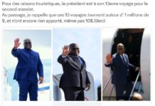 Pour des raisons touristiques, le président est à son 13eme voyage