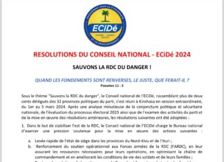 les 10 résolutions du Conseil national de l’ECiDé 2024 ( CN24).