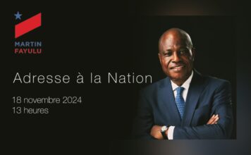 Le Président Martin Fayulu s’adressera aux Congolais ce lundi 18 novembre 2024 à 13 heures.