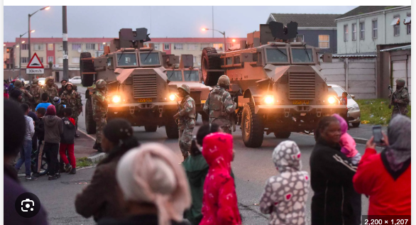 South African troops deployed to crime hotspots to combat gangs and violence